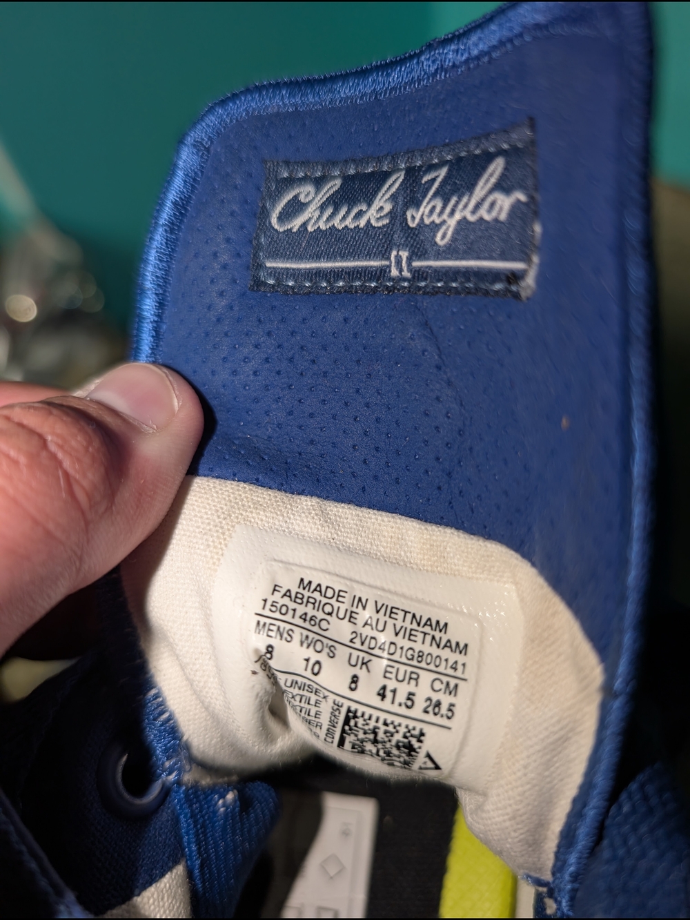 Converse Chuck Taylor All Star High Top Sneakers - Blue - Picture 4 of 4